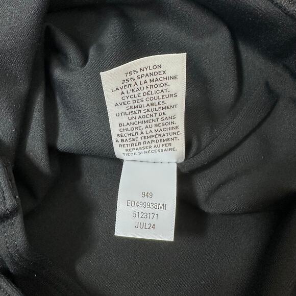 Open Edit Funnel Neck Double Layer Sleeveless Bodysuit in Black - Picture 9 of 10